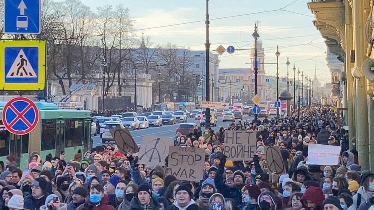 Protesto neste domingo (6) em São Petersburgo na Rússia