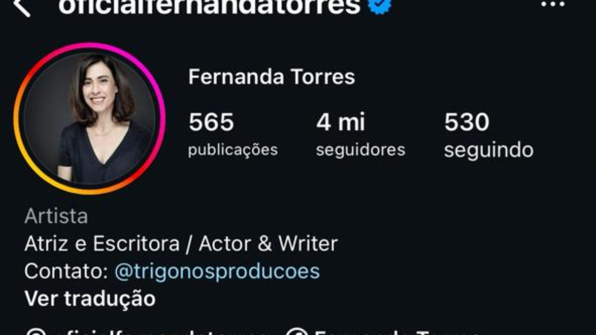 Fernanda Torres atinge 4 milhões de seguidores