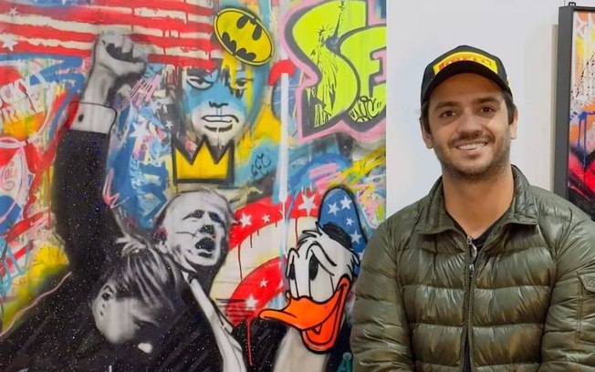 Artista brasileiro vende quadro que recria atentado contra Trump por R$ 112 mil