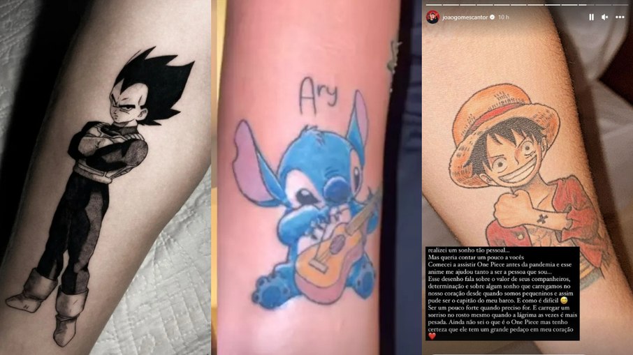 Conheça algumas das tatuagens de João Gomes