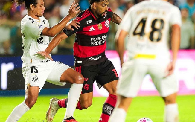 Flamengo ficou na bronca com arbitragem após empatar com o Santos na Vila