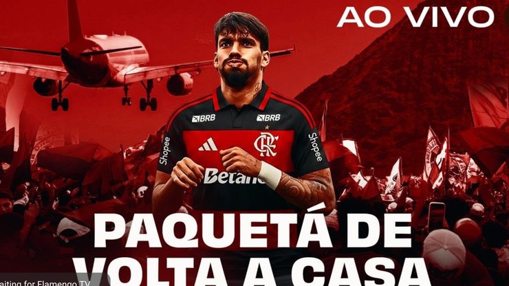 Ao vivo: assista a chegada de Lucas Paquetá ao Flamengo