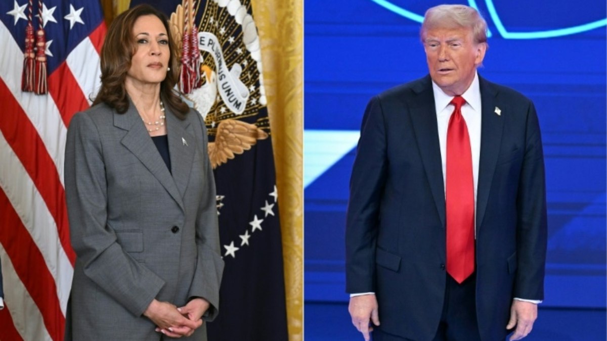 A vice-presidente e candidata democrata Kamala Harris e o ex-presidente republicano Donald Trump estão empatados nas pesquisas para as eleições americanas de 5 de novembro de 2024