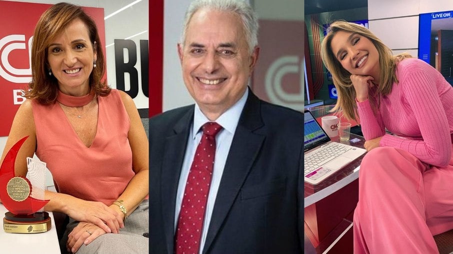 Thais Heredia, William Waack e Muriel Porfiro foram contaminados com a água da CNN Brasil