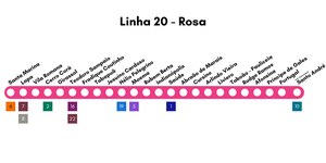 Linha 20-Rosa muda traçado do projeto inicial; confira