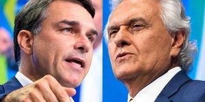 Caiado oficializa apoio a Flávio Bolsonaro no segundo turno