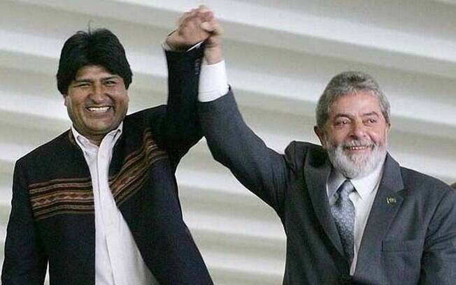 O presidente da Bolívia, Evo Morales, e Lula sempre tiveram uma relação próxima