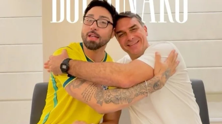 Rico Melquiades e Flávio Bolsonaro