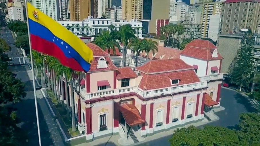 Palácio Presidencial de Miraflores, que é a sede do governo venezuelano