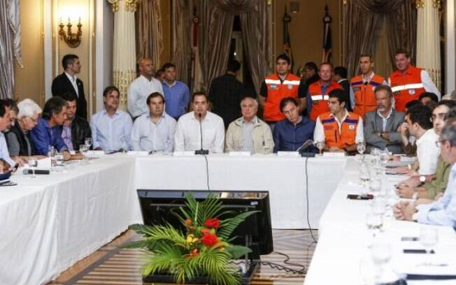 Presidente Michel Temer, durante reunião sobre enchentes que atingem os estados de Pernambuco e Alagoas