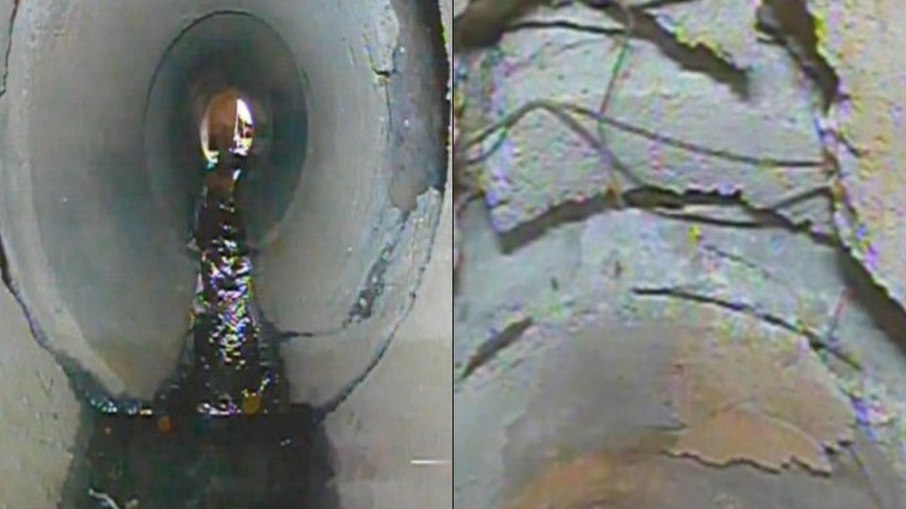 Imagem do relatório aponta “bueiro simples tubular no km 4+030 da Via Lagos com ruptura e perda de material de aterro” 