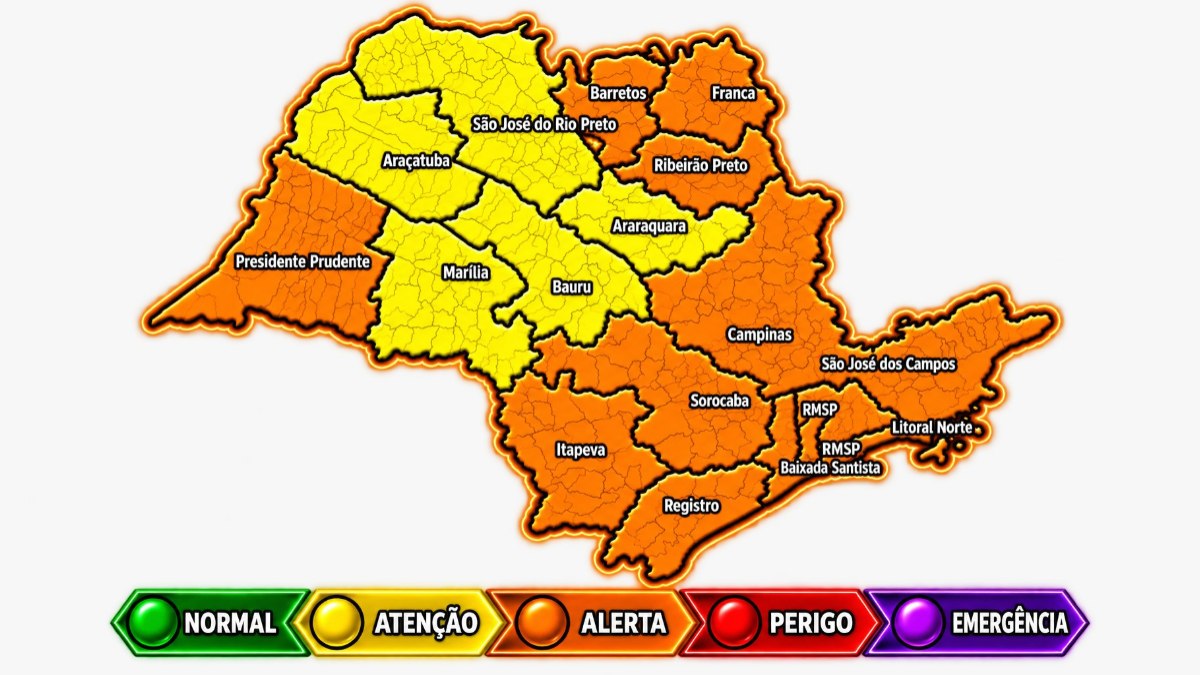 Defesa Civil do Estado alerta para temporais e chuva persistente na primeira semana de setembro Defesa Civil do Estado alerta para temporais e chuva persistente na primeira semana de setembro