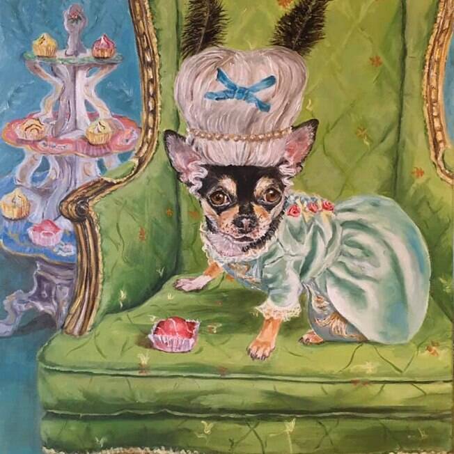 Chihuahua de Becki em pintura 