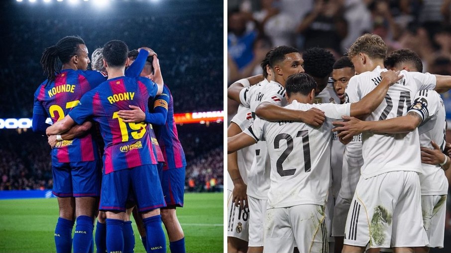 Barcelona e Real Madrid se enfrentam em fases totalmente opostas