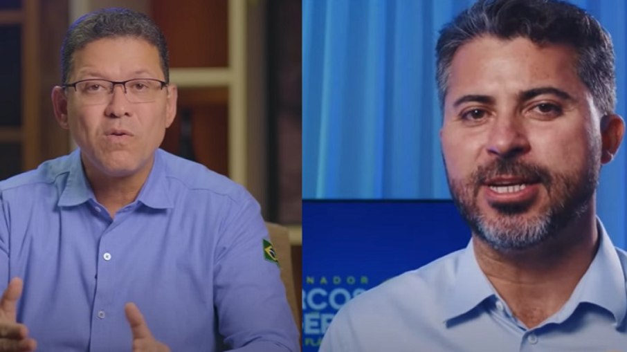 Candidatos ao governo de Rondônia Coronel Marcos Rocha e Marcos Rogério.