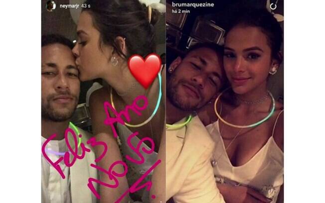 Neymar e Bruna Marquezine passam o Ano Novo juntos em festa. 'Brumar' está mesmo de volta?