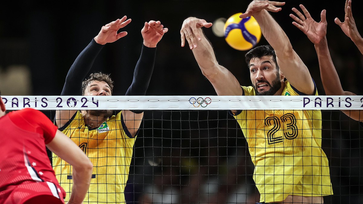 Brasil perde para os Estados Unidos e deixa o vôlei masculino dos Jogos Olímpicos de Paris