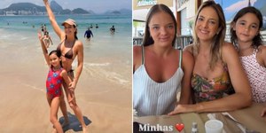Ticiane Pinheiro curte o primeiro dia do ano com as filhas no Rio