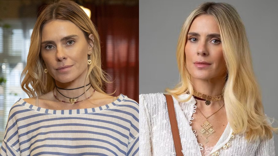 Antes e depois de Leila (Carolina Dieckmmann) em 