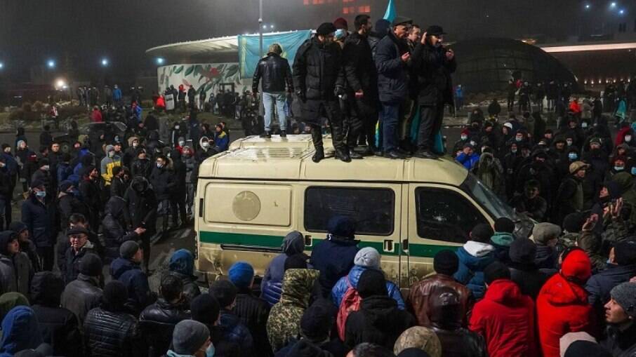 Protestos ocorrem no Cazaquistão desde o dia 2 de janeiro