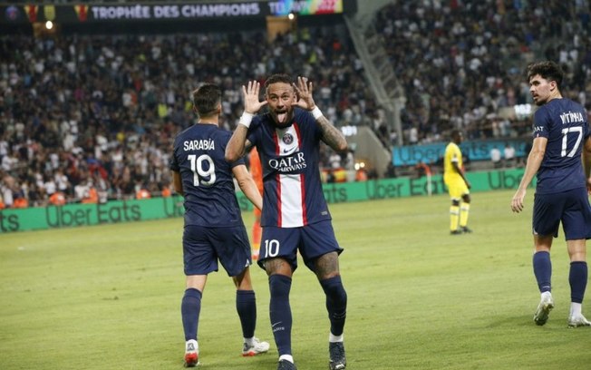 Neymar brilha, faz golaço, PSG goleia Nantes e conquista a Supercopa da França