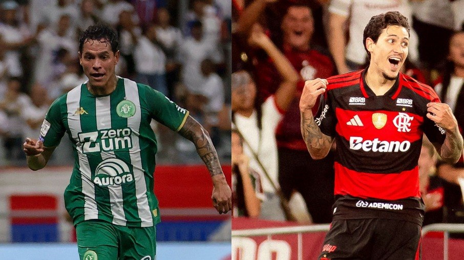 Giovanni Augusto e Pedro se enfrentam em Chapecoense x Flamengo Giovanni Augusto e Pedro se enfrentam em Chapecoense x Flamengo