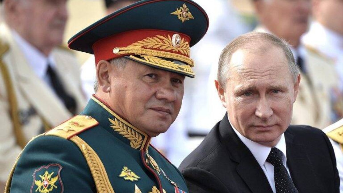 Ministro da Defesa da Rússia, Sergey Shoigu, e presidente russo, Vladimir Putin