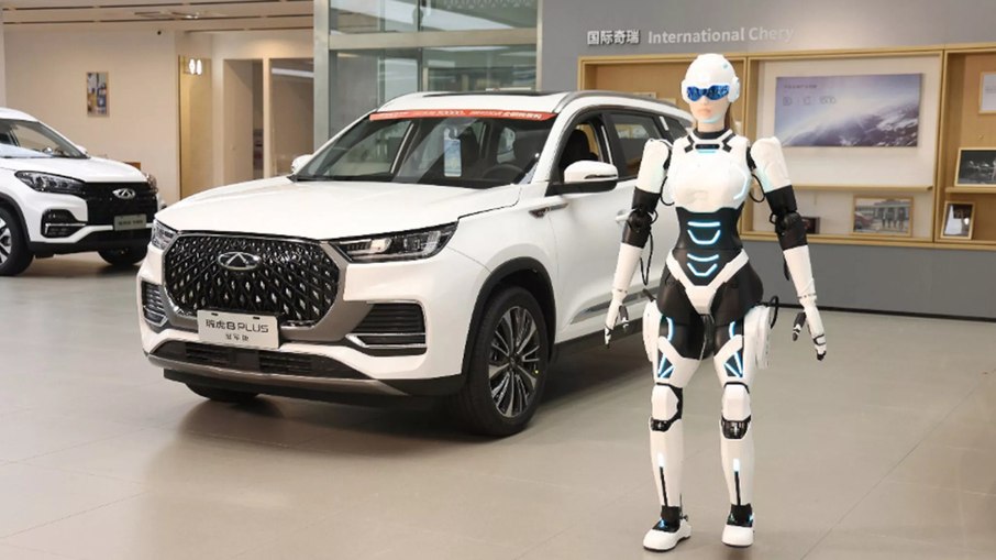 Chery apresenta robô humanoide para setor automotivo Chery apresenta robô humanoide para setor automotivo