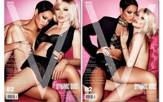 Kate Moss e Rihanna sensuais para a V Magazine