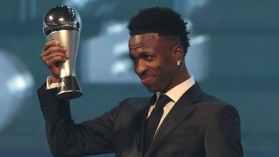 Vinicius Jr, eleito o melhor jogador do mundo pela Fifa na última temporada