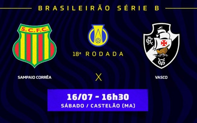 Sampaio Corrêa x Vasco: prováveis times, desfalques e onde assistir ao duelo pela Série B do Brasileirão
