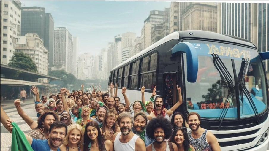 Prefeito do Rio de Janeiro usou imagem feita com inteligência artificial para fazer piada com paulistas e distorções da imagem chamaram a atenção 