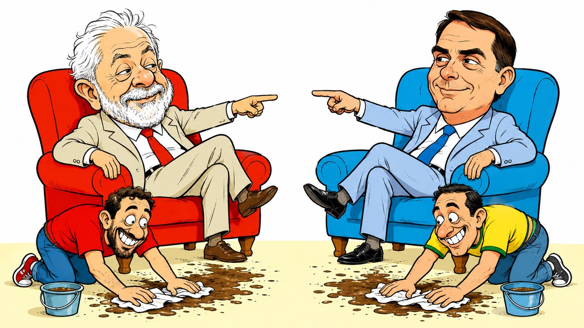 Lula, Flávio e os passadores de pano Lula, Flávio e os passadores de pano