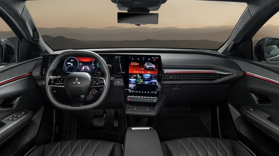 Interior do Mitsubishi Eclipse Cross Elétrico 2026 Interior do Mitsubishi Eclipse Cross Elétrico 2026