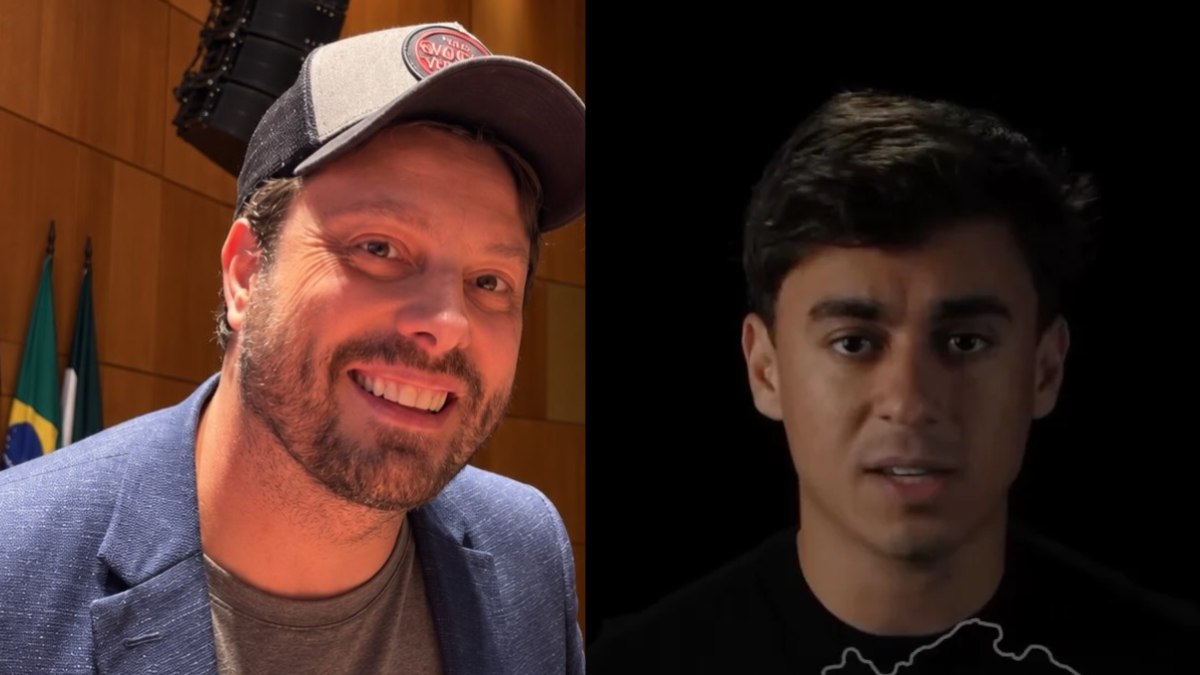 Danilo Gentili e Nikolas Ferreira Danilo Gentili e Nikolas Ferreira