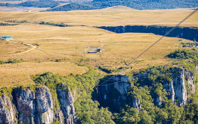 Tirolesa em Cambará do Sul fecha por falta de turistas