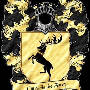 O brasão da Casa Baratheon é um veado de coroa