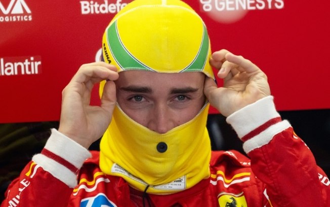 Charles Leclerc se prepara para a primeira sessão de treinos livres do GP da Emilia-Romagna de F1, realizada nesta sexta-feira em Imola