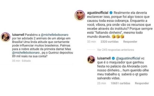 Luisa Mell discute com maquiador no Instagram 