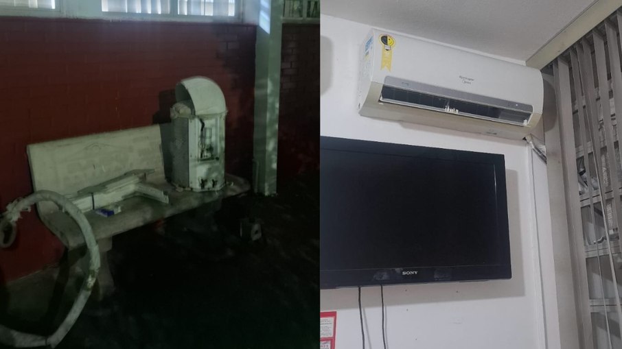 Ar-condicionado da Delegacia de Polícia Sede de Peruíbe foi consertado com recursos pagos pelos próprios funcionários, segundo o SIPESP