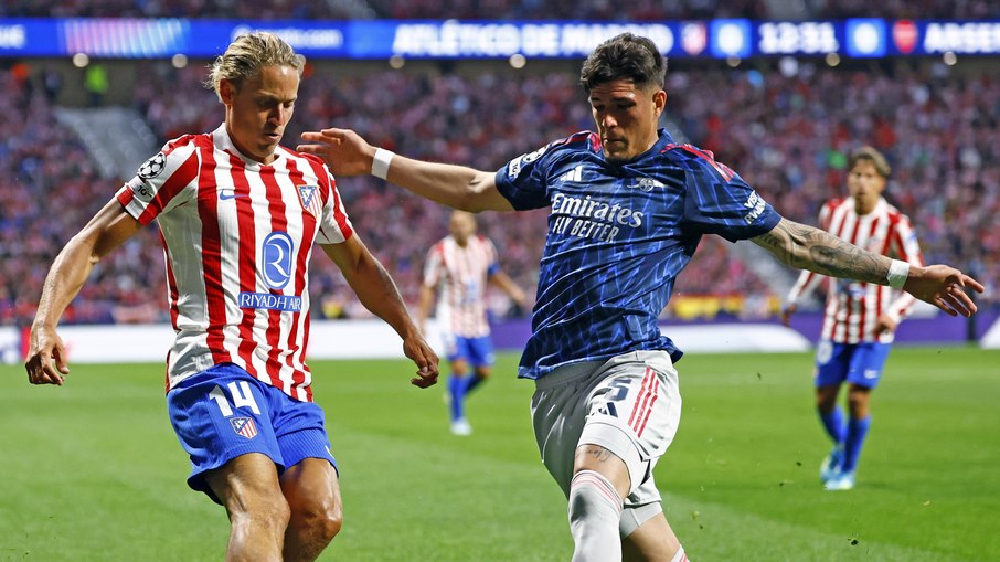 Atleti e Arsenal empatam jogo polêmico na semifinal da Champions
