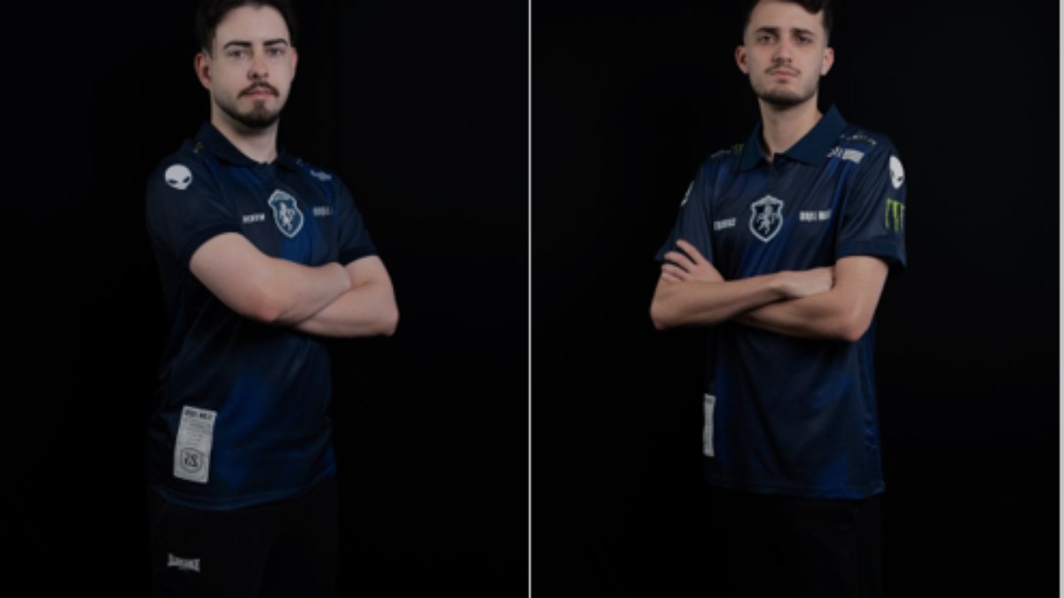 Da esquerda para a direita, Vitor “ViTU2K” Stavarengo e Caio “Caiowski” Caldatto Da esquerda para a direita, Vitor “ViTU2K” Stavarengo e Caio “Caiowski” Caldatto