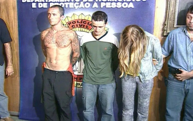 Os irmãos Cravinhos e Suzane quando foram presos