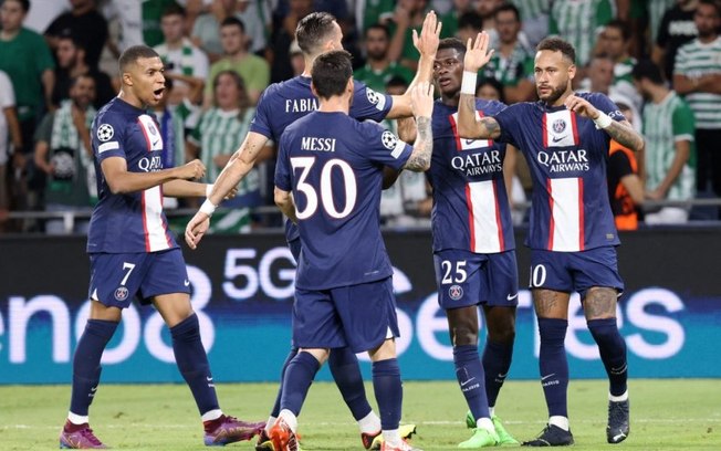 Com gols de Messi, Mbappé e Neymar, PSG vence o Maccabi Haifa de virada na Champions League