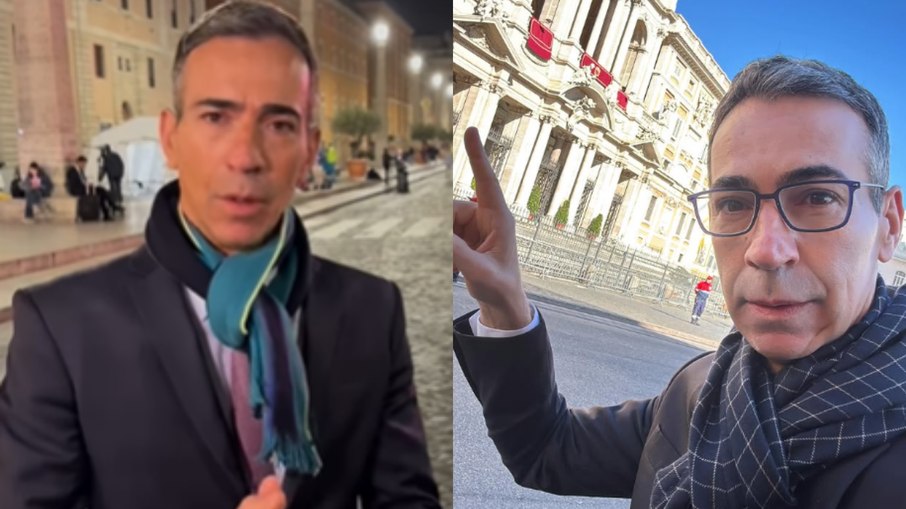 César Tralli retorna ao Brasil após viajar à Roma César Tralli retorna ao Brasil após viajar à Roma