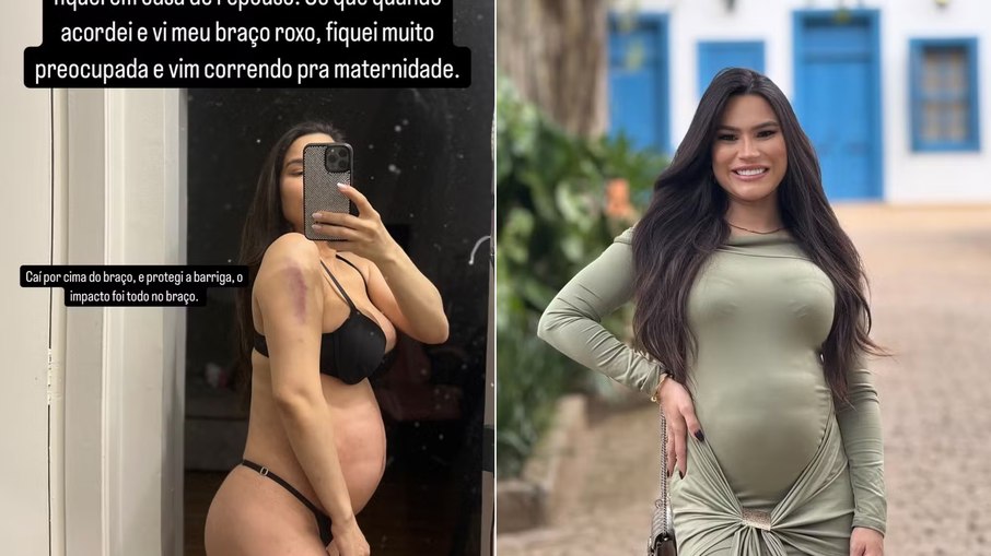Raissa Barbosa sofre queda grávida e vai parar na emergência em SP Raissa Barbosa sofre queda grávida e vai parar na emergência em SP