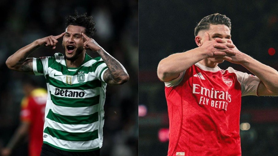 Suárez e Gyokeres fazem embate de atacantes em Sporting x Arsenal