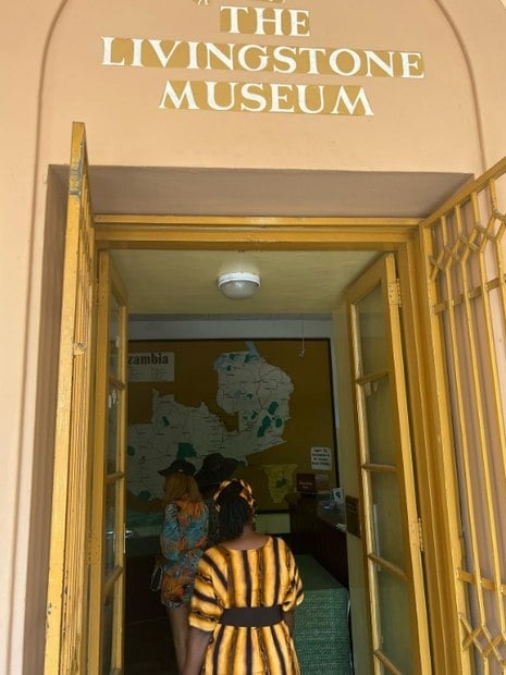 Entrada do Livingstone Museum, na Zâmbia
