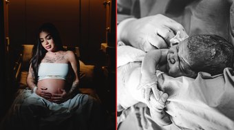 MC Mirella compartilha álbum com novas fotos do parto de Serena