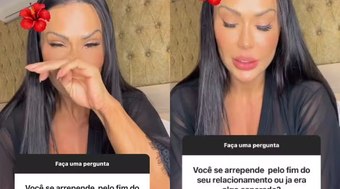 Gracyanne Barbosa chora ao revelar arrependimento com Belo